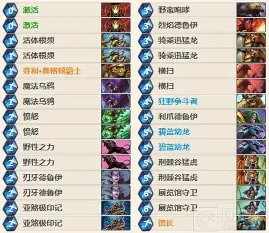 炉石传说标准模式卡组