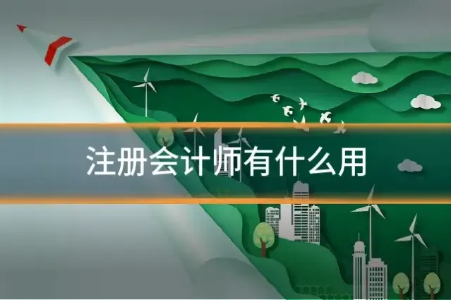 注册会计师有什么用