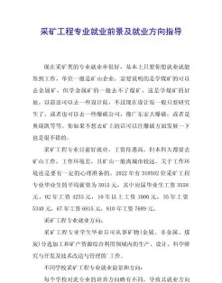 采矿工程专业