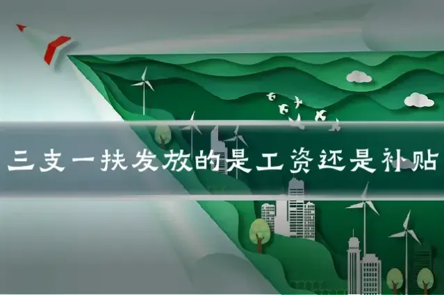 三支一扶发放的是工资还是补贴