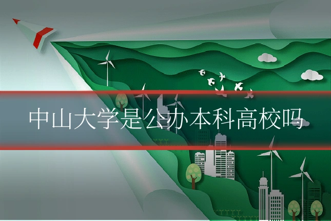 中山大学是公办本科高校吗