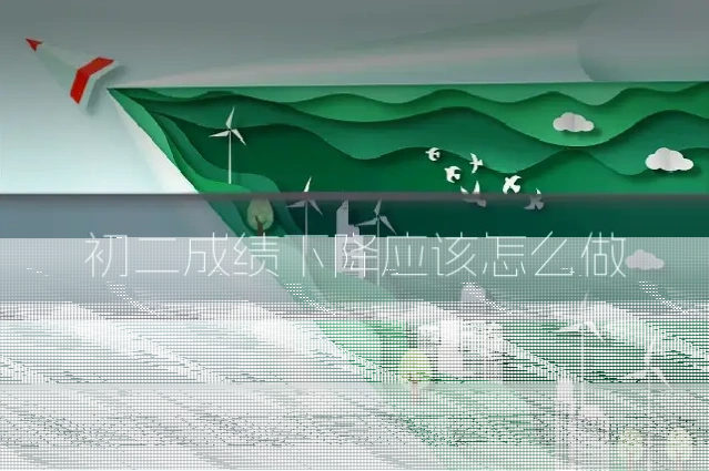 初二成绩下降应该怎么做