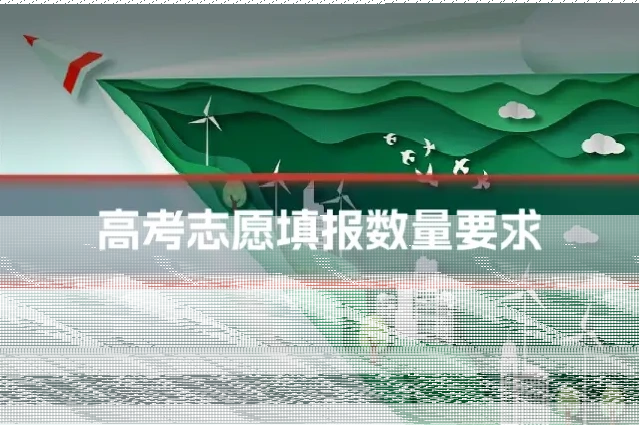 高考志愿填报数量要求