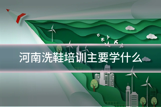 河南洗鞋培训主要学什么