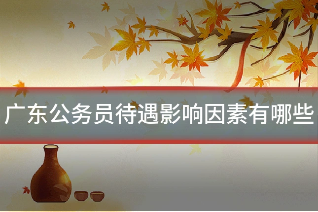 广东公务员待遇影响因素有哪些