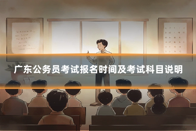 广东公务员考试报名时间及考试科目说明