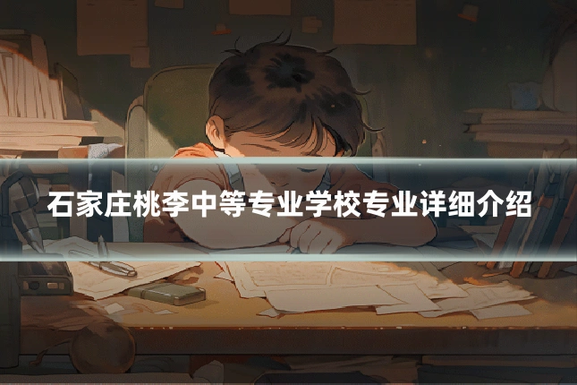 石家庄桃李中等专业学校专业详细介绍