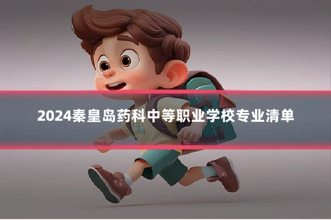 2024秦皇岛药科中等职业学校专业清单