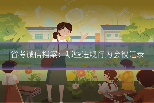 省考诚信档案:哪些违规行为会被记录