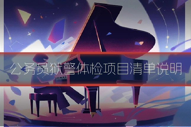 公务员狱警体检项目清单说明