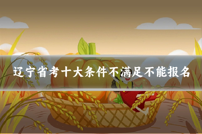 辽宁省考十大条件不满足不能报名