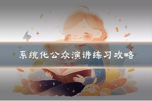 系统化公众演讲练习攻略