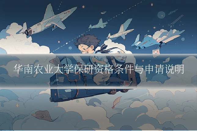 华南农业大学保研资格条件与申请说明