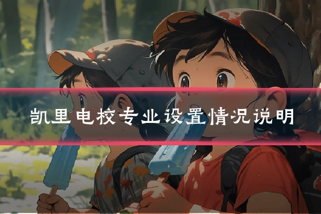 凯里电校专业设置情况说明