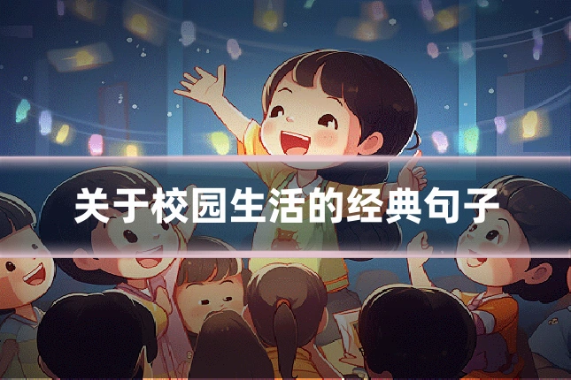 关于校园生活的经典句子