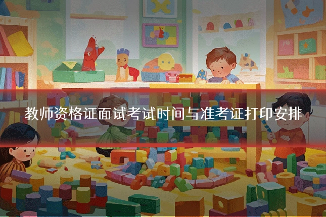 教师资格证面试考试时间与准考证打印安排
