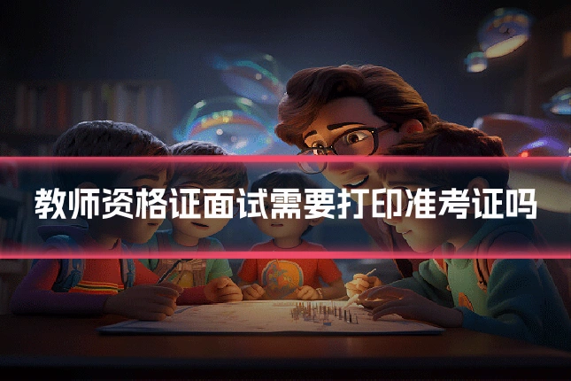 教师资格证面试需要打印准考证吗