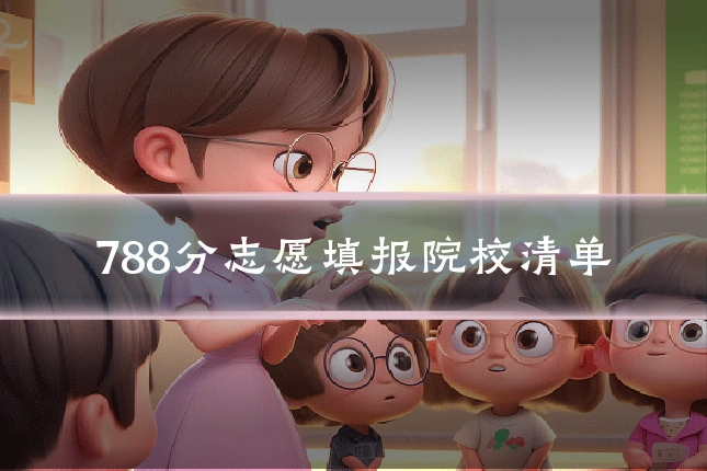788分志愿填报院校清单