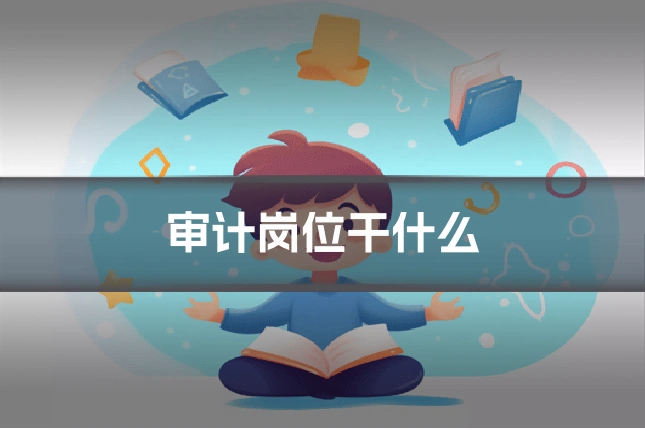 审计岗位干什么