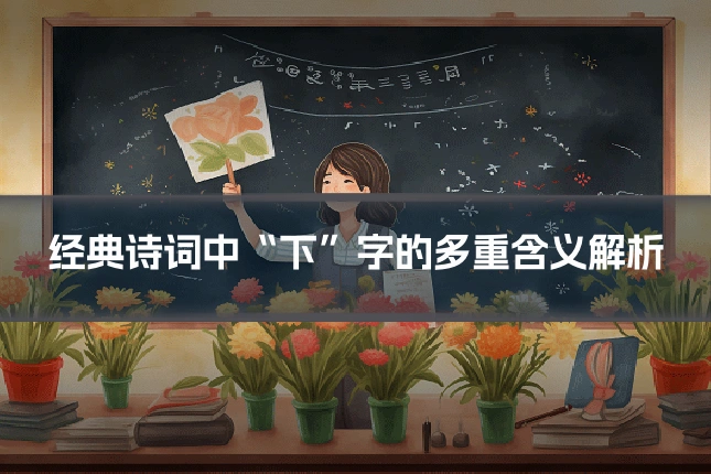 经典诗词中“下”字的多重含义解析