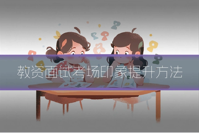 教资面试考场印象提升方法