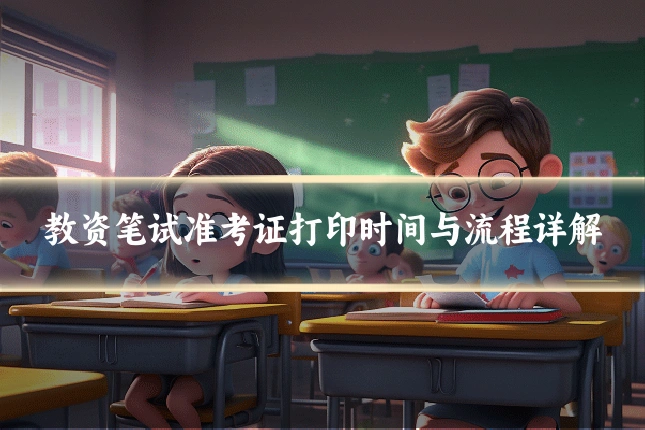 教资笔试准考证打印时间与流程详解