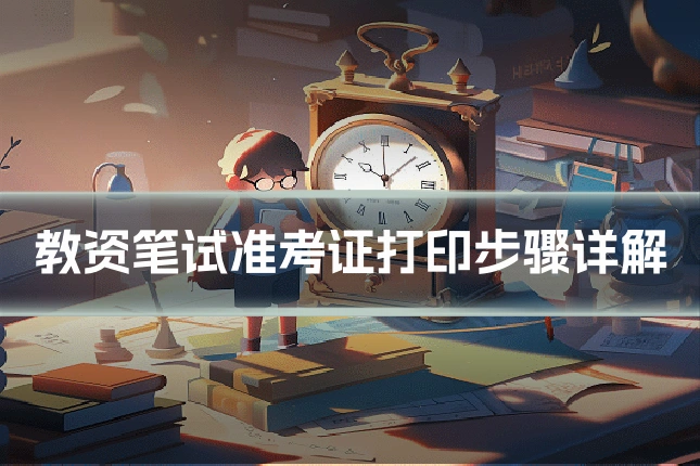 教资笔试准考证打印步骤详解