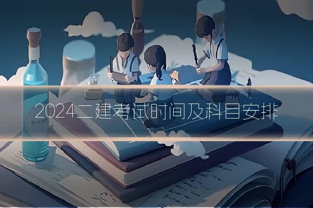 2024二建考试时间及科目安排