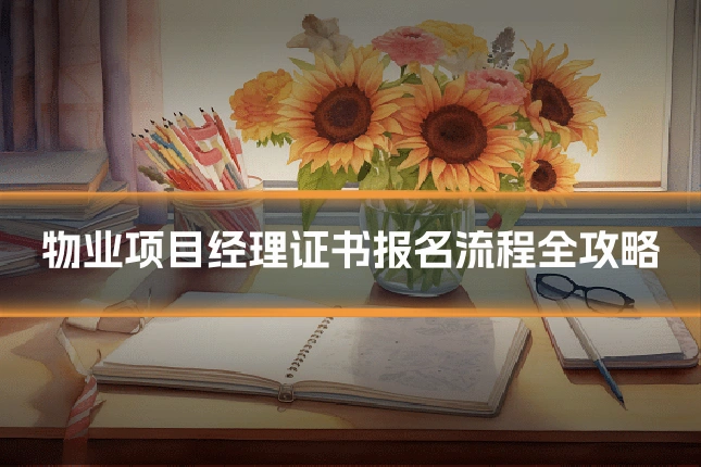 物业项目经理证书报名流程全攻略