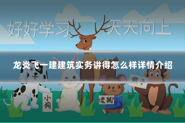 龙炎飞一建建筑实务讲得怎么样详情介绍