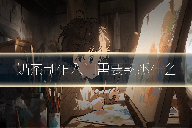 奶茶制作入门需要熟悉什么