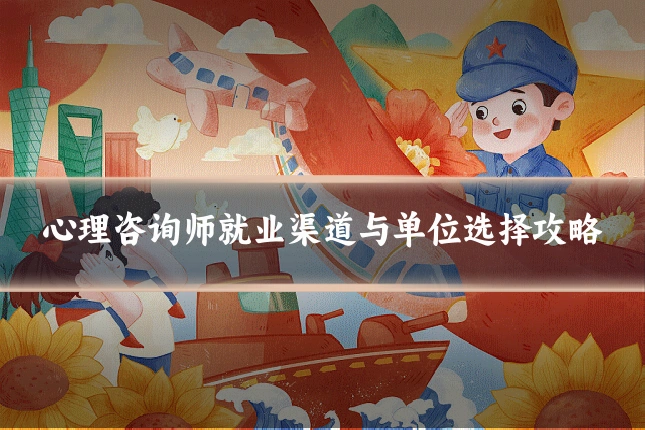 心理咨询师就业渠道与单位选择攻略