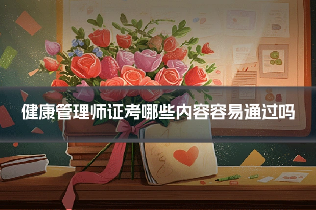 健康管理师证考哪些内容容易通过吗