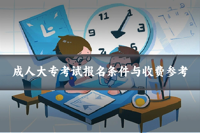 成人大专考试报名条件与收费参考