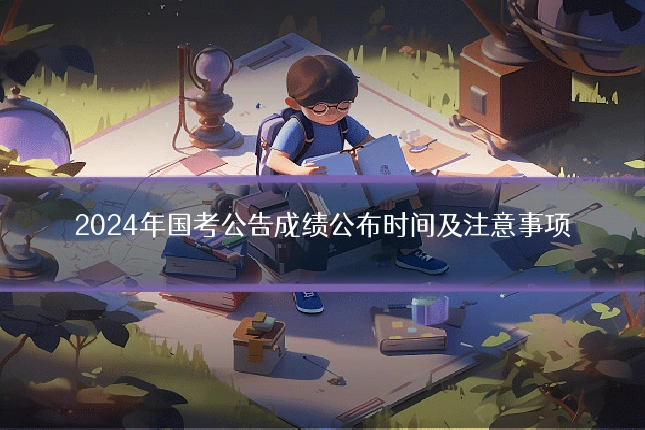 2024年国考公告成绩公布时间及注意事项