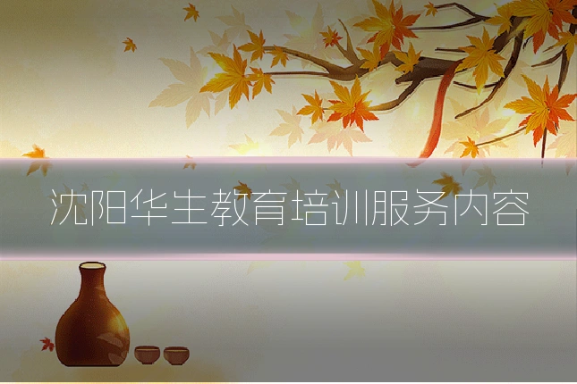 沈阳华生教育培训服务内容