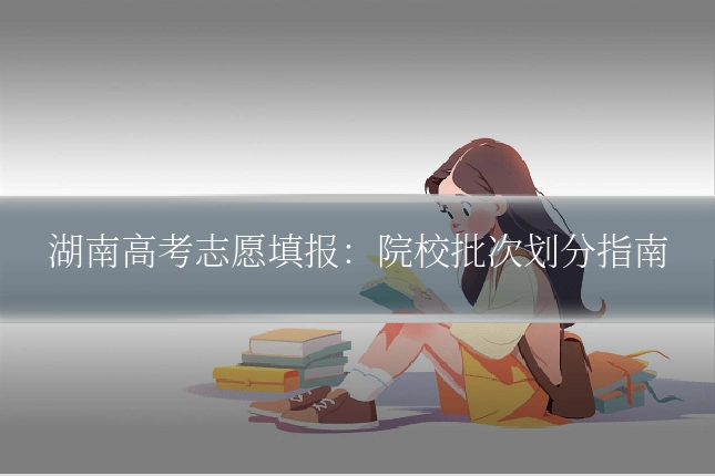 湖南高考志愿填报:院校批次划分指南
