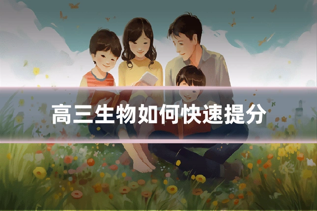 高三生物如何快速提分