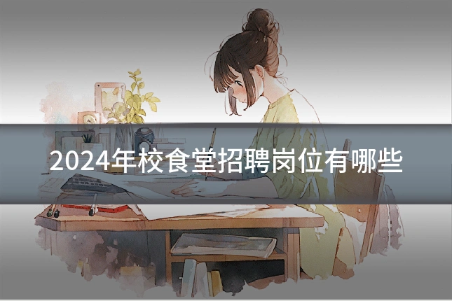 2024年校食堂招聘岗位有哪些