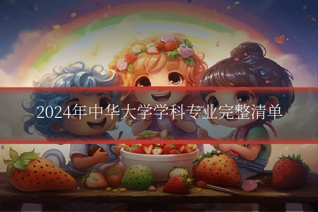 2024年中华大学学科专业完整清单