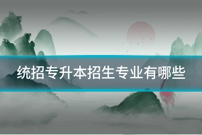 统招专升本招生专业有哪些