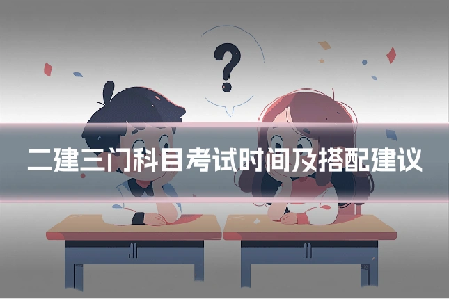 二建三门科目考试时间及搭配建议