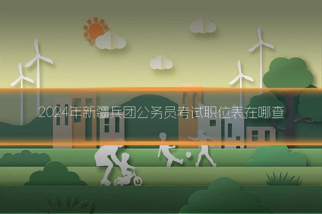 2024年新疆兵团公务员考试职位表在哪查