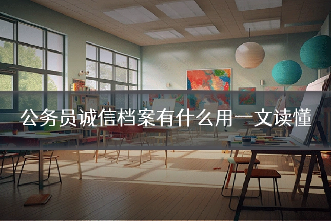 公务员诚信档案有什么用一文读懂