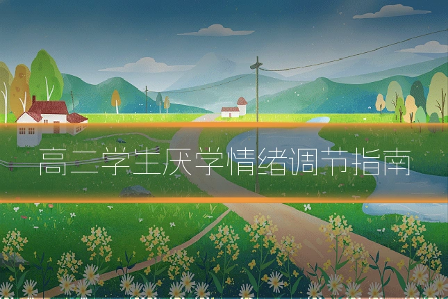 高二学生厌学情绪调节指南