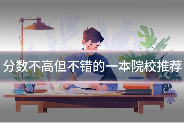 分数不高但不错的一本院校推荐
