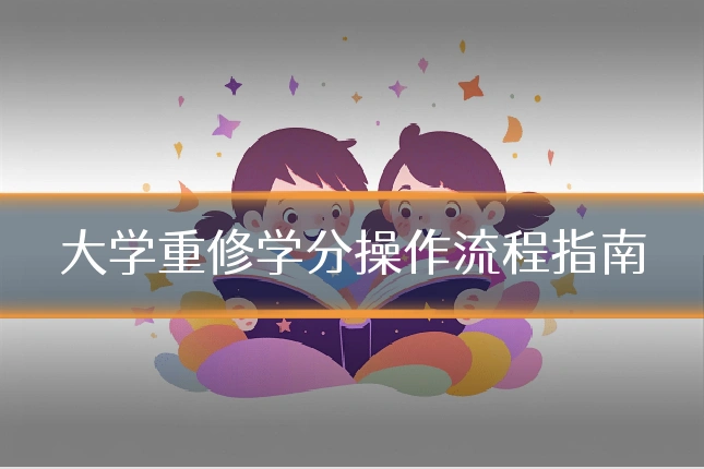 大学重修学分操作流程指南