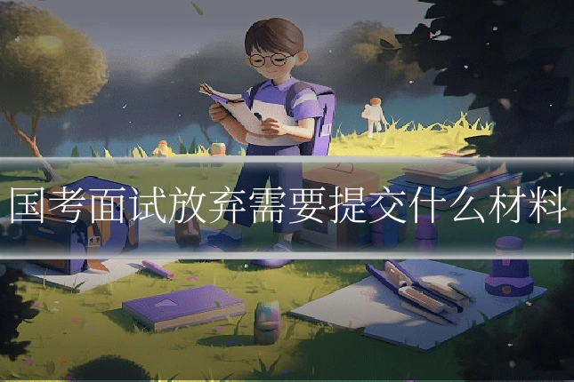 国考面试放弃需要提交什么材料