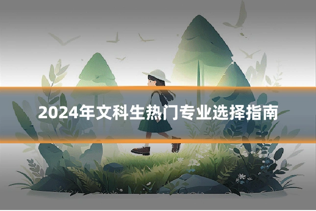 2024年文科生热门专业选择指南