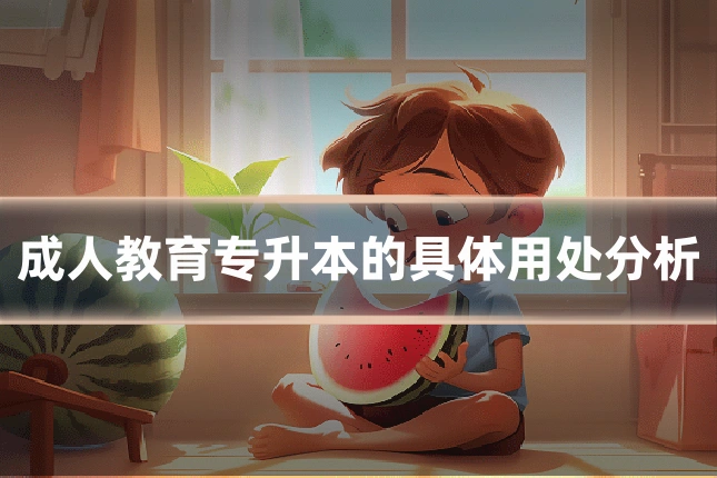 成人教育专升本的具体用处分析
